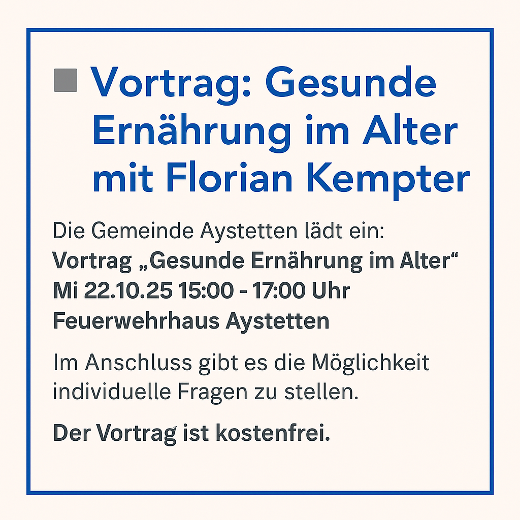 Gesunde Ernährung im Alter Gesunde Ernährung im Alter